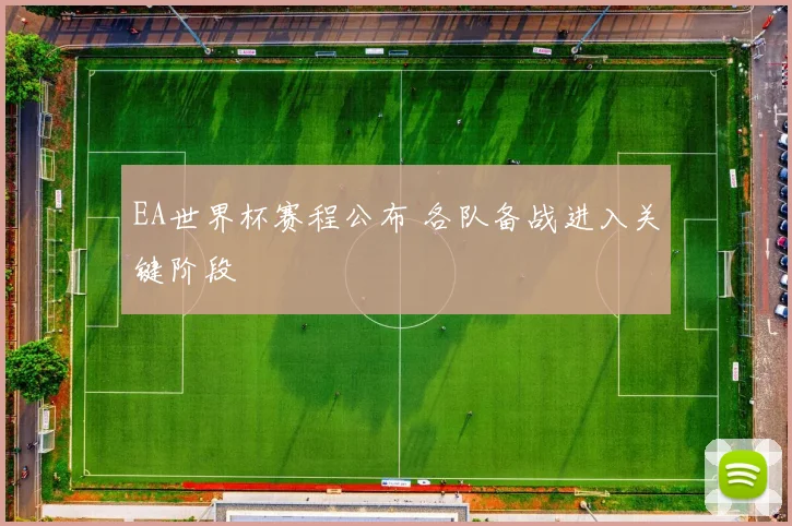 EA世界杯赛程公布 各队备战进入关键阶段